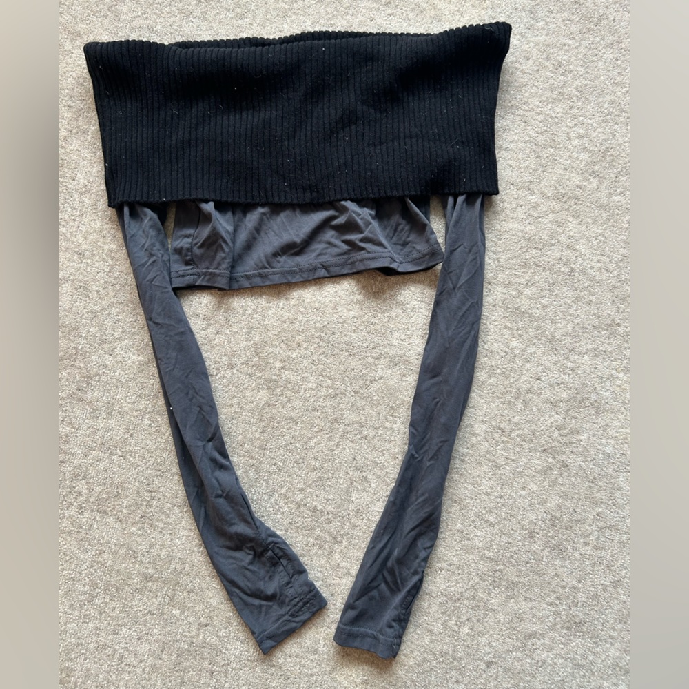 Edikted black off the shoulder crop top